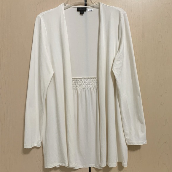 J. Jill Sweaters - J.Jill Wearever Collection Womens Long Sleeve Cardigan Sweater Open Ivory Size S